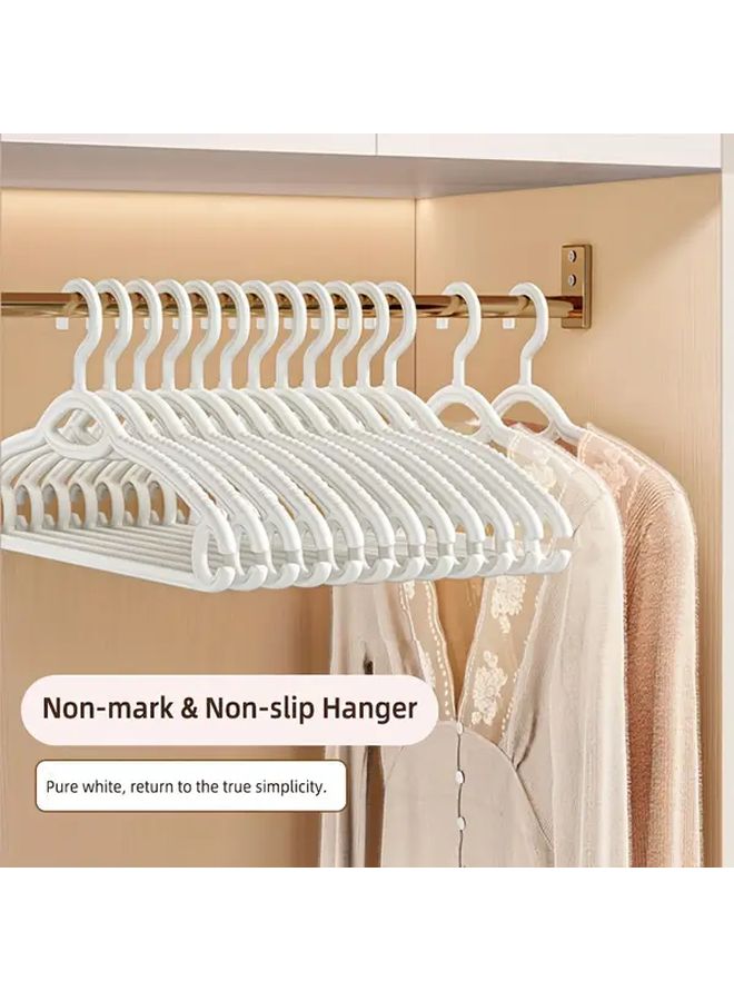 White Seamless Non-Slip Thickened Clothes Hanger For Bedroom And Dormitory - Image 5