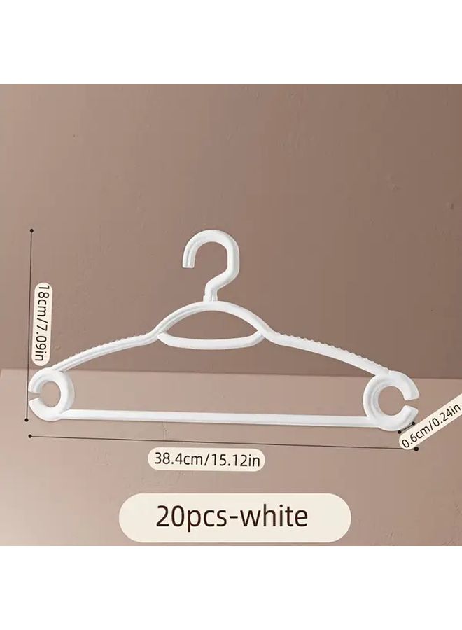 White Seamless Non-Slip Thickened Clothes Hanger For Bedroom And Dormitory - Image 2