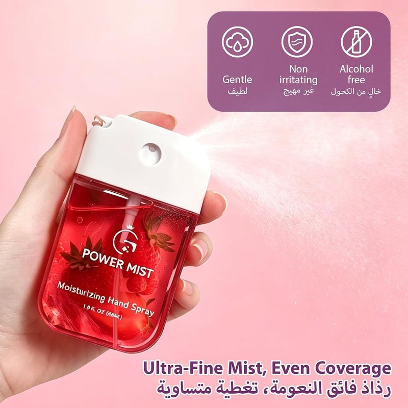 53ml Hand Sanitizer Spray with Cute Plush Pendant, Travel Size Leak-Proof Disinfectant Mist for Hand and Desk Cleaning, School, Camping, and Outdoor, Ideal Gifts for Everyone (Strawberry) - Image 4
