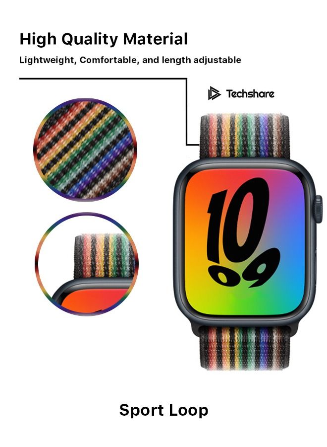 تيكشير سوار رياضي بديل لساعة أبل واتش الأصدار 8 قياس 49مم/45مم/44مم - Image 4