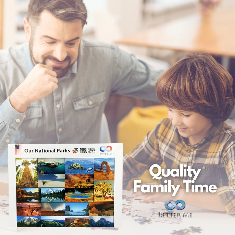 Better Me Our National Parks 1000-Piece Puzzle - USA National Parks Jigsaw Puzzle, Featuring Acadia, Yellowstone, Zion, Arches, Crater Lake, Mount Rainier, and More, National Park Gift (1000 Pieces) - Image 4