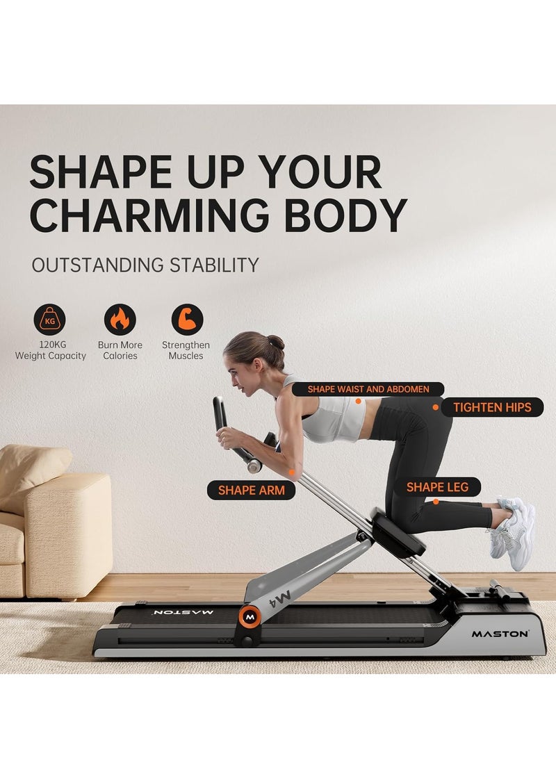 Maston M4 Multi-function Treadmill – Foldable Running Machine, Brushless Motor | 120kg Load Capacity | Speed 1-14km/h, An All-In-One Home Treadmill (Treadmill, Rower, Ab Trainer, and Strength Station) - Image 4