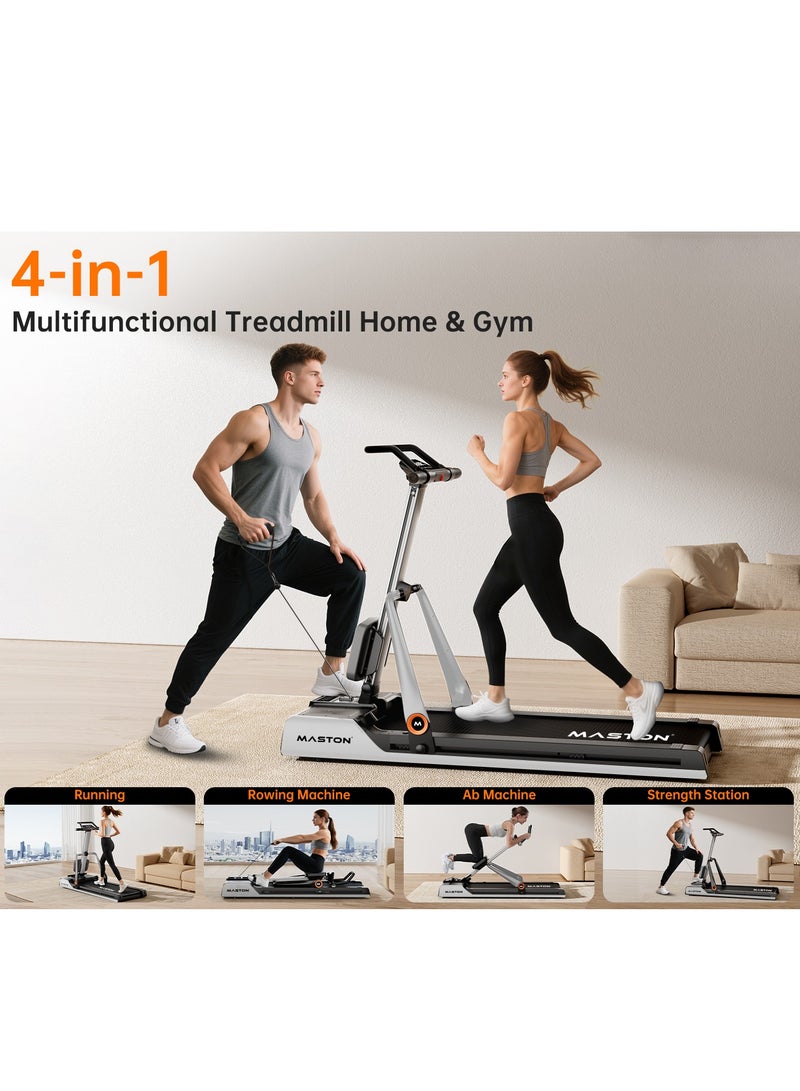 Maston M4 Multi-function Treadmill – Foldable Running Machine, Brushless Motor | 120kg Load Capacity | Speed 1-14km/h, An All-In-One Home Treadmill (Treadmill, Rower, Ab Trainer, and Strength Station) - Image 3