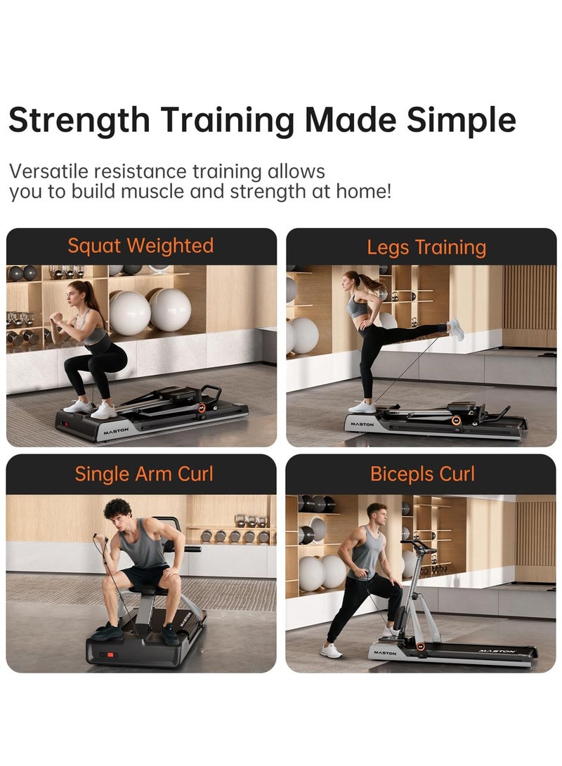 Maston M4 Multi-function Treadmill – Foldable Running Machine, Brushless Motor | 120kg Load Capacity | Speed 1-14km/h, An All-In-One Home Treadmill (Treadmill, Rower, Ab Trainer, and Strength Station) - Image 5