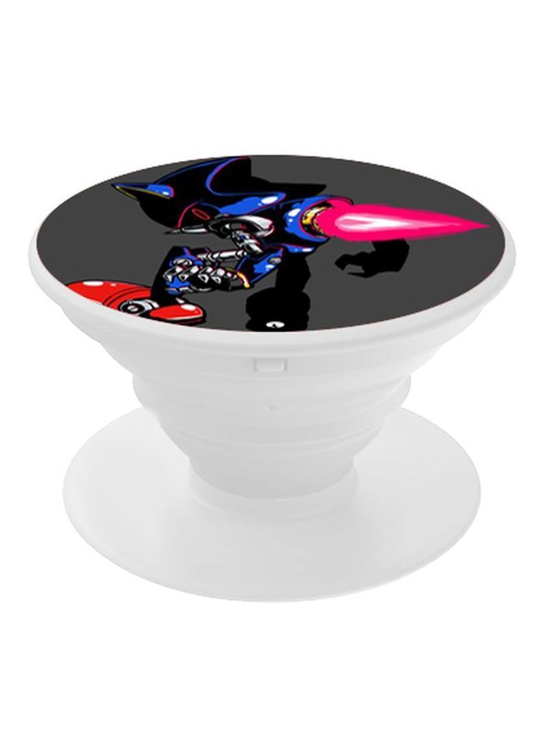 RKN Printed Pop Up Finger Grip Phone Holder White/Pink/Blue - Image 1