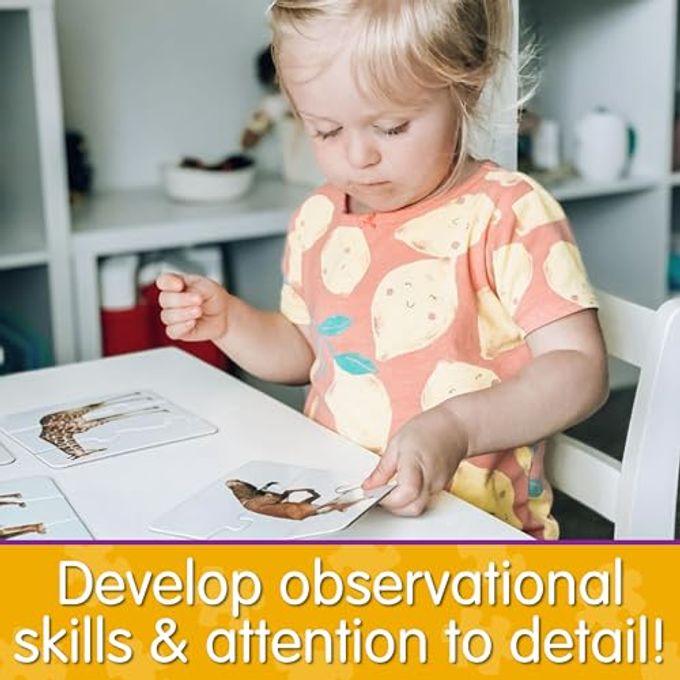 THE LEARNING JOURNEY : Match It! Head to Tail 20 Self-Correcting Animal-Themed Puzzle Sets Matching Puzzles for Children Ages 3-6 Years (40 Pieces) - Image 3