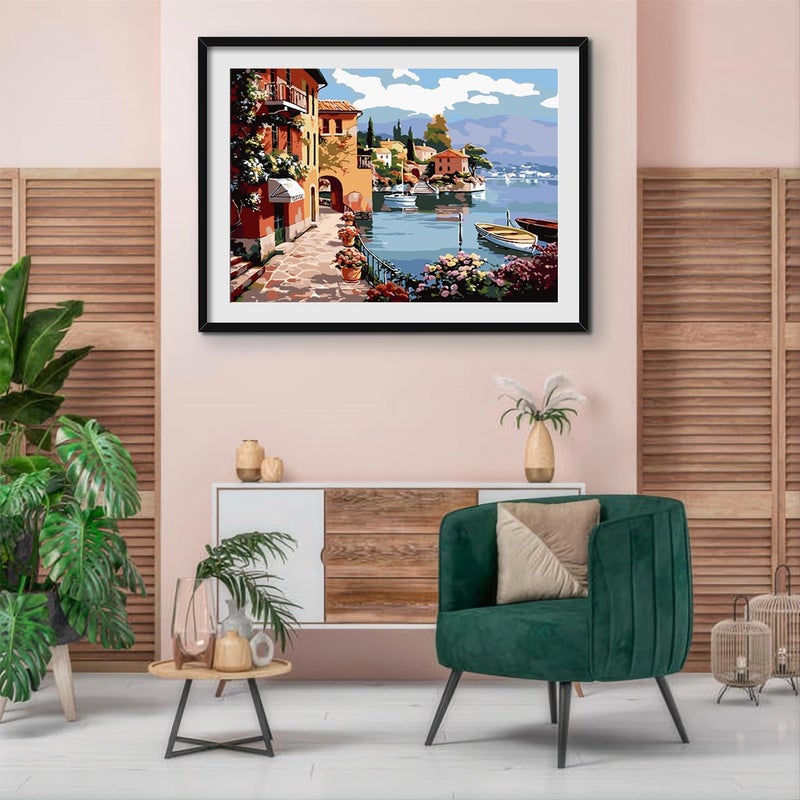 QUITEDEW Paint by Number for Adults,Street Scenery Paint by Numbers, Landscape Adult Paint by Numbers Kits Suitable for Home Wall Decoration 16x20 Inch. - Image 4