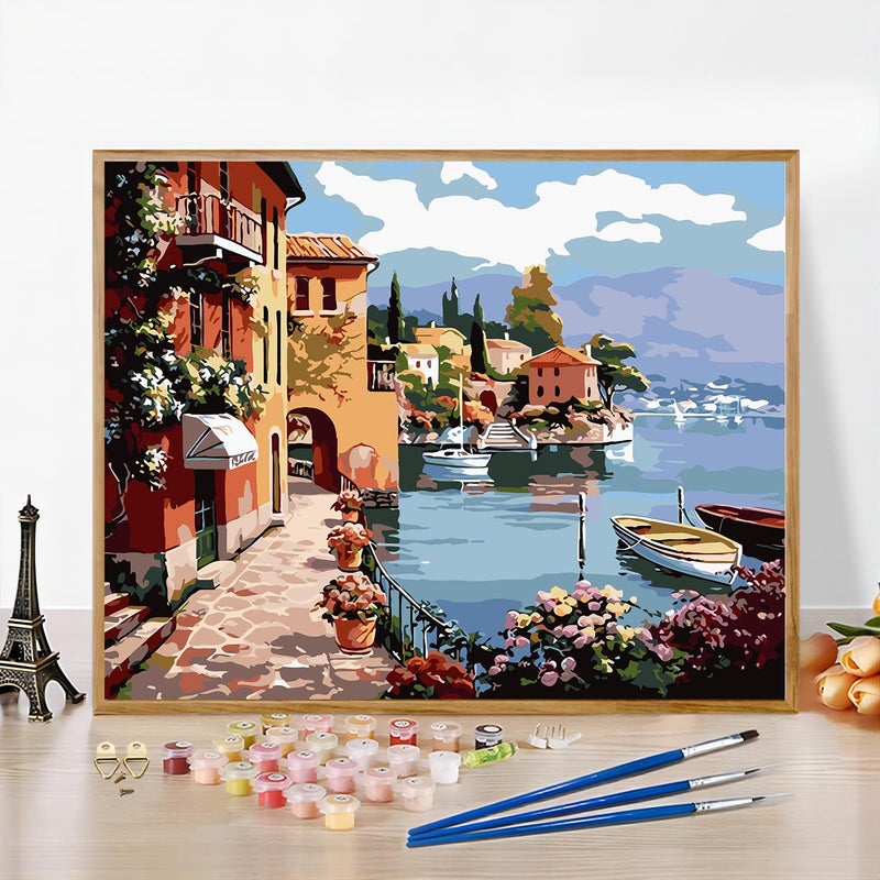 QUITEDEW Paint by Number for Adults,Street Scenery Paint by Numbers, Landscape Adult Paint by Numbers Kits Suitable for Home Wall Decoration 16x20 Inch. - Image 3