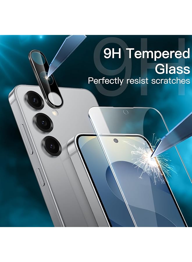 Jetech Screen Protector For Samsung Galaxy S25 5G With Camera Lens Protector Tempered Glass Film Fingerprint Id Compatible Hd Clear 2 Pack Each - Image 4