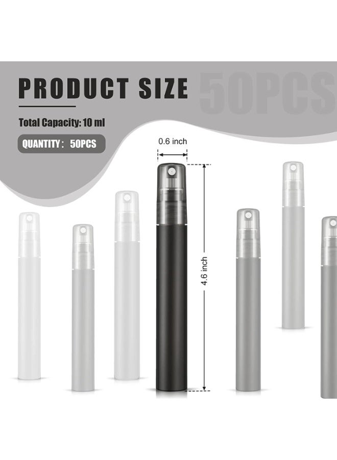 25 Pcs Spray Travel Perfume Bottles, 10 Ml Mini for Women Small Fine Mist Spray Bottles, Portable Frosted Plastic Refillable Bottles, for Perfume, Water, Hair Sprays, Essential Oil - Image 2