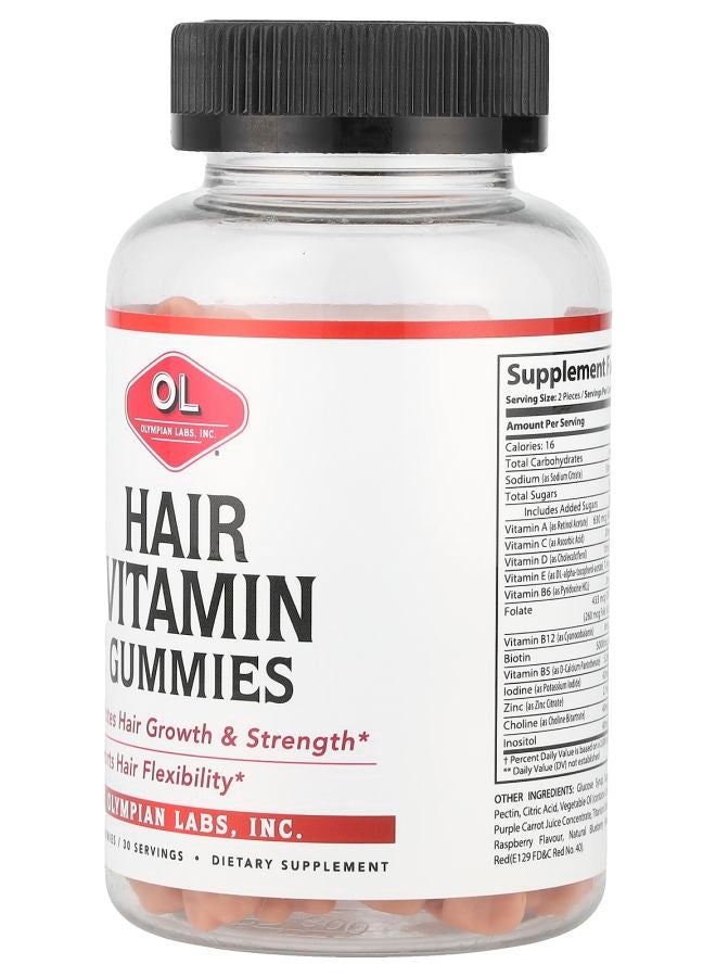 Olympian Labs Hair Vitamin Gummies 60 Gummies - Image 2