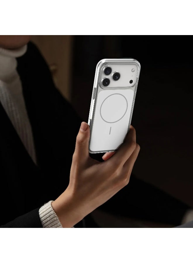 ليفيلو جراب فاخر من البولي كربونات بالكامل MagSafe لهاتف iPhone 17 Pro متوافق مع MagSafe / حماية من الحواف المرتفعة / زر التحكم في الكاميرا / هيكل من البولي كربونات بالكامل - أسود فانتوم - Image 3