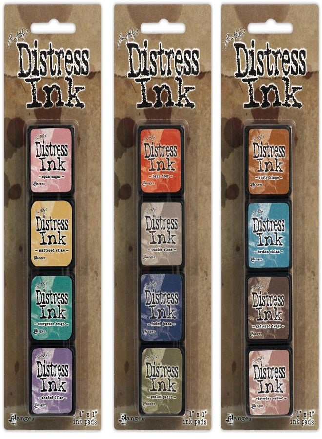 Tim Holtz Ranger Tim Holtz Distress Mini Ink Pad Kits #4, #5 and #6 Bundle - Image 1