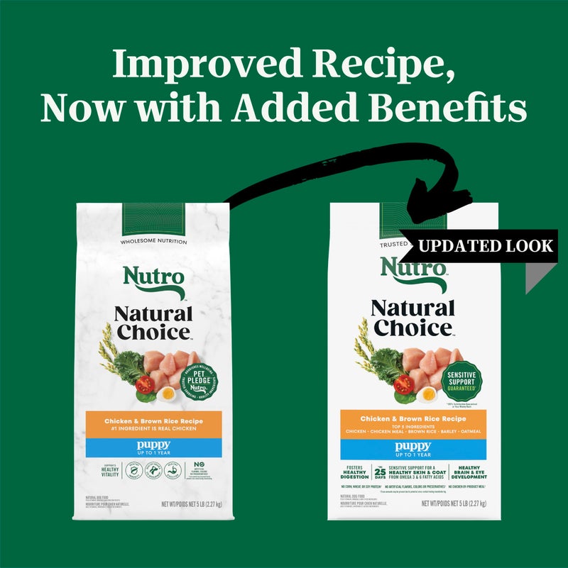 Nutro Natural Choice Puppy Food Dry, Chicken & Brown Rice Recipe, 5 lb. Bag - Image 2