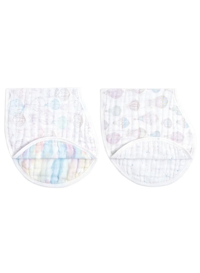 aden + anais مآزر قطن عضوي للرضع فوق السحاب 2 قطعة - Image 1