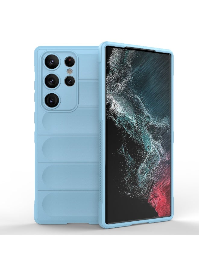 Phantom Shield Silicone Case with Anti-Scratch Soft Microfiber Lining, High Resilience Rubber Full Body Shockproof Cover Compatible with Samsung Galaxy S23 Ultra (Light Blue) - Image 1