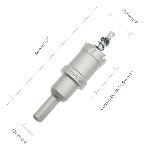 LU&MN Tungsten Carbide Teeth Hole Saw (Hole Cutter) LU&MN Heavy Duty for Stainless Steel, 1'', 25.5mm - Image 3