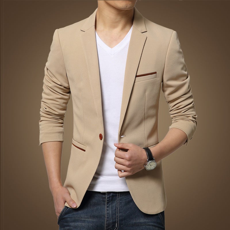 Business Casual Suit Men'S Knitted Jacket Small Suit Men'S Slim Korean Style Youth Jacket - Image 1