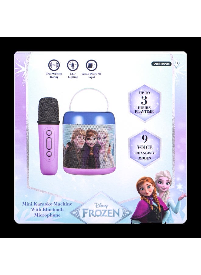 SMD Disney Frozen Cylinder Karaoke Speaker with Bluetooth Microphone | Portable karaoke speaker with Frozen theme, Bluetooth microphone, clear sound, and compact cylinder design for kids - Image 2