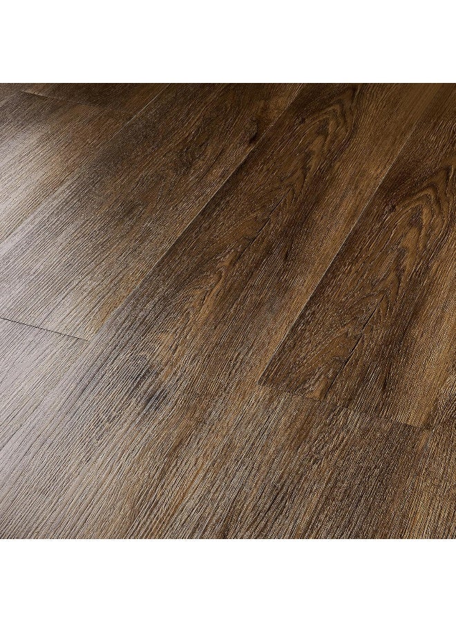 Livelynine Walnut Wood Peel and Stick Floor Tile Waterproof Laminate Flooring Dark Brown Wood Vinyl Peel and Stick Flooring 12x12" 4-Tiles Adhesive Floor Tiles Indoor Wood Look Vinyl Sheet Flooring  - Image 3