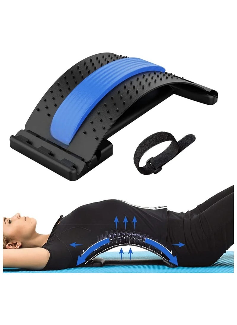 Back Cracker Back Stretcher for Lower Back Pain Relief Back Stretch Device Adjustable Multi Level Spine Stretcher for Lumbar Pain Relief Lumbar Back Stretching with Built in Sciatica