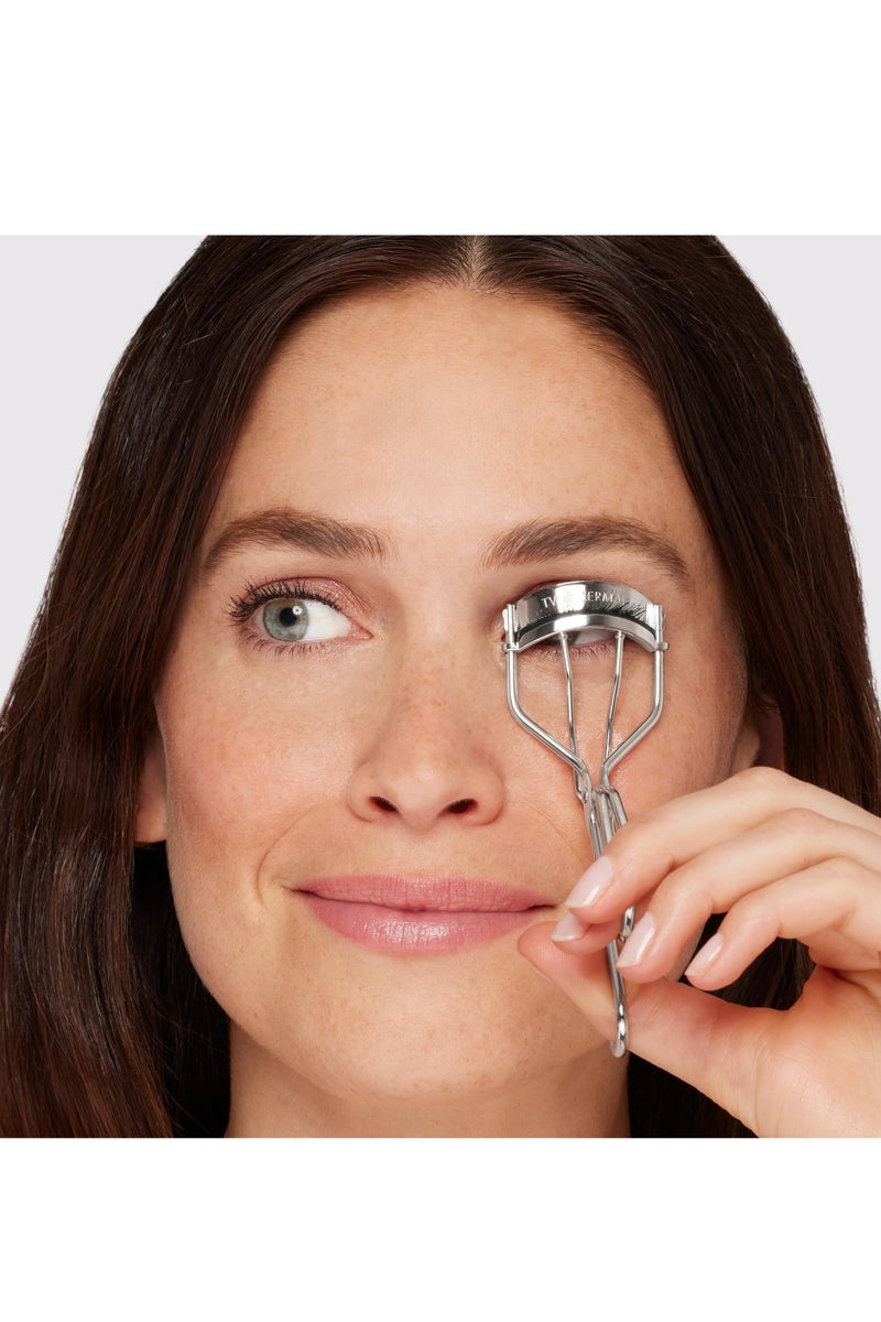 LUMYA Eyelash Curler with 50pcs Silicone Refills, Silver Lash Curling Tool for Most Eye Shapes, Soft Elastic Pads, Travel Makeup Accessory - Image 2
