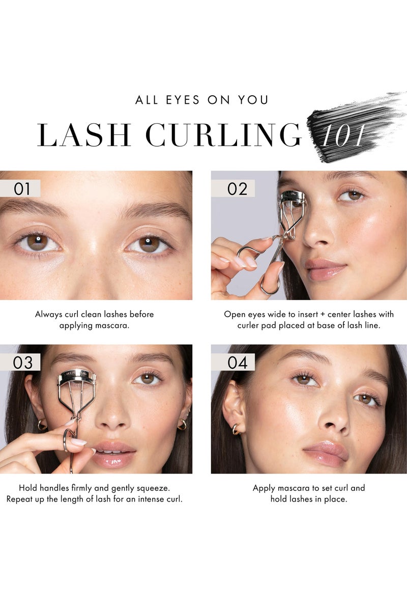 LUMYA Eyelash Curler with 50pcs Silicone Refills, Silver Lash Curling Tool for Most Eye Shapes, Soft Elastic Pads, Travel Makeup Accessory - Image 4