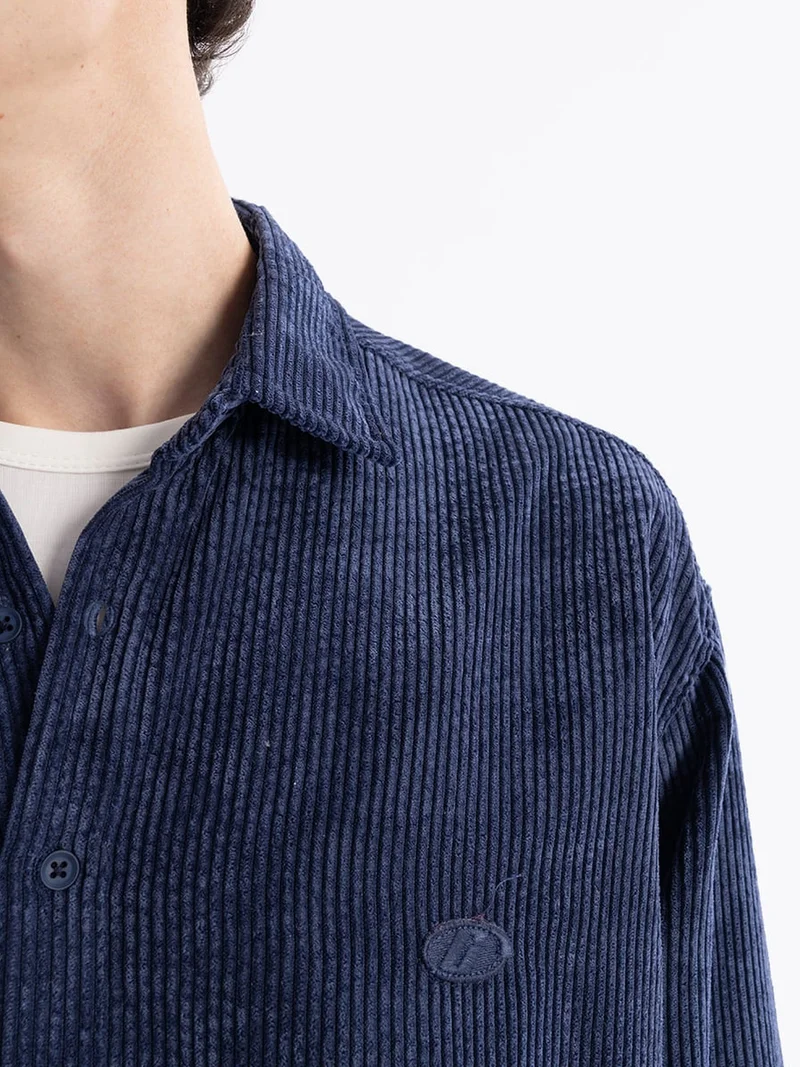 Giesto GIESTO Oversized Velvet Shirt