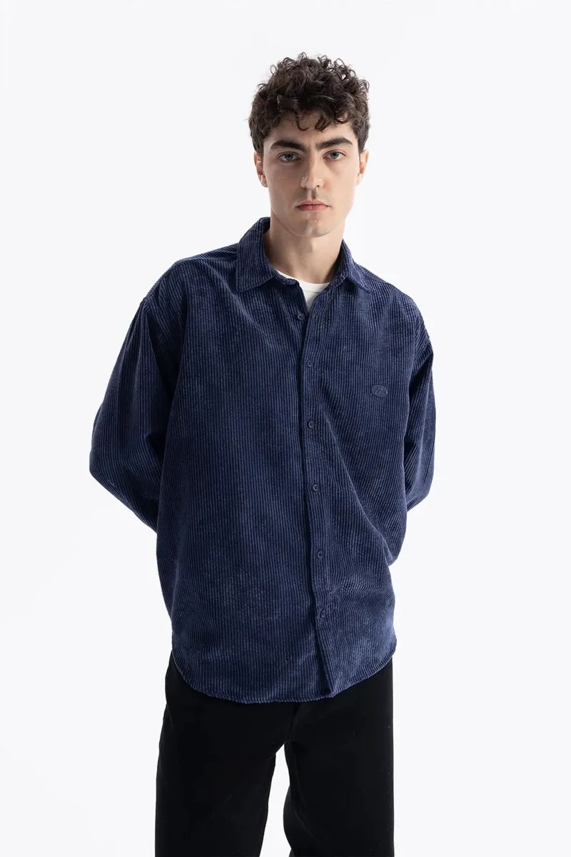 GIESTO Oversized Velvet Shirt