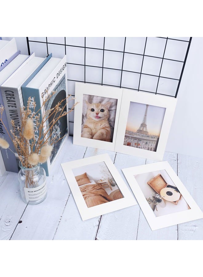 Prudiut 15 Pack 5x7 White Picture Mats, Frame Mattes for 4x6 Pictures Display Photo Frame Mat Core Bevel Cut Mat Board Show Kit for Photos, Prints, Artworks - Image 3