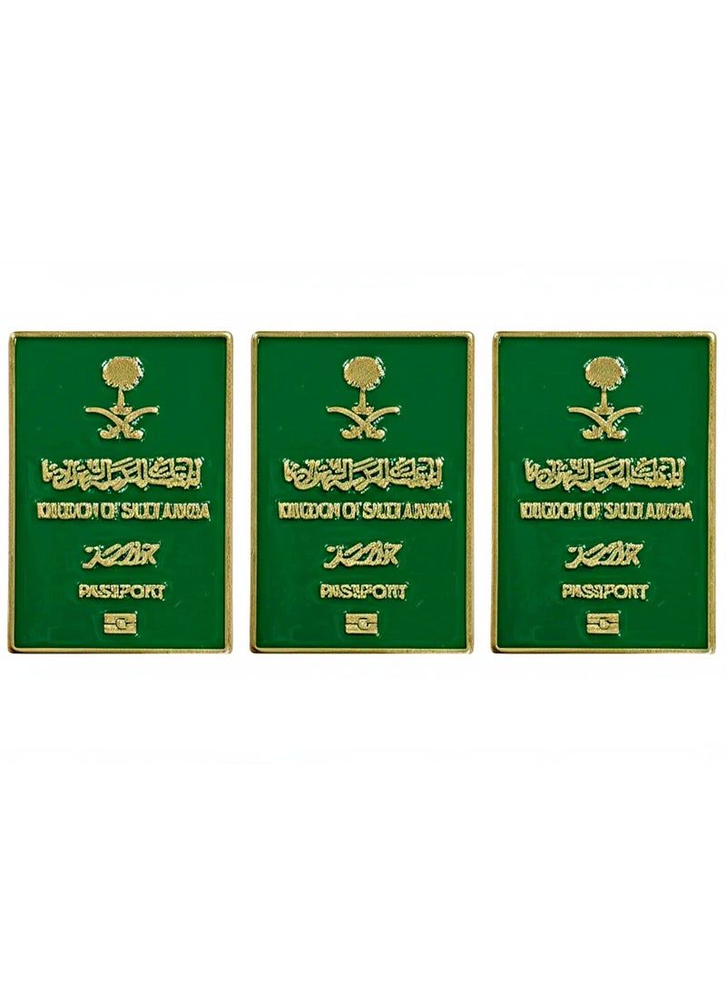 Saudi Passport Iron Mobile Sticker 3 Pieces - Image 1