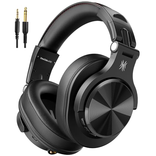OneOdio A70 Bluetooth Over Ear Headphones Wireless Headphones with 72H Playtime HiRes Builtin Mic 35mm635mm Wired Audio Jack for Studio Monitor Mixing DJ Guitar AMP Computer PC Gaming - Image 1