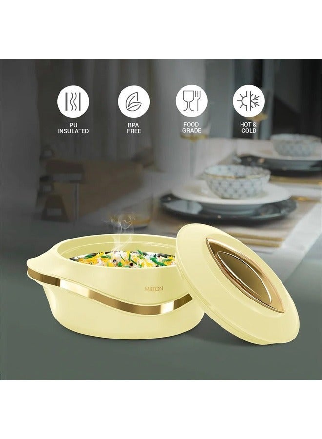 ميلتون طقم حافظات طعام من 3 قطع داخلية من الستانلس ستيل (500 مل ، 1000 مل ، 1500 مل) بيج /ذهبي - Image 2
