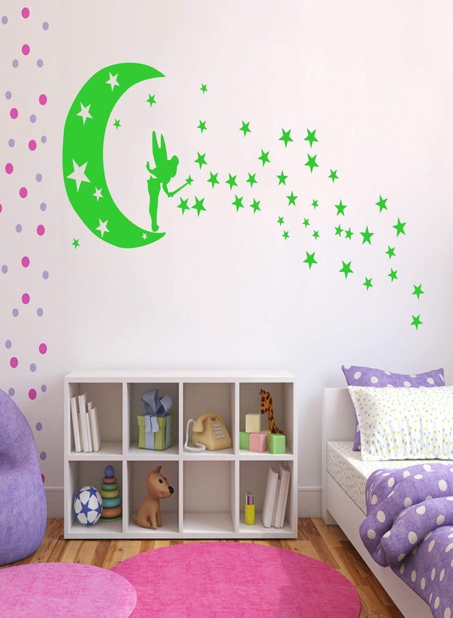 DreamKraft Fairy With Star & Moon Night Glow Wall Sticker (43 cm x 89 cm) - Image 2