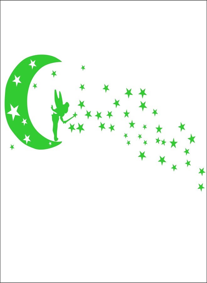 DreamKraft Fairy With Star & Moon Night Glow Wall Sticker (43 cm x 89 cm) - Image 3