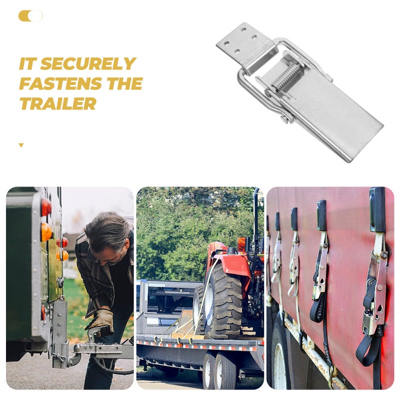 Trailer Coupler Pin Heavy Duty Metal Hasp Trailer Door Locking Coupler Hasp - Image 3