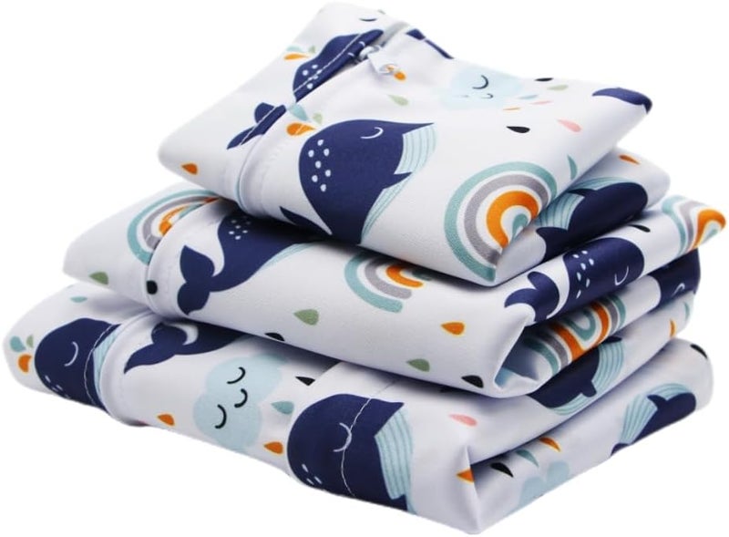 Asenappy 3pcs Cloth Diaper Wet Dry Bags Waterproof Reusable with Two Zippered Pockets Travel Beach Pool Daycare Soiled Baby Items Yoga Gym Bag for Swimsuits or Wet Clothes - Image 3