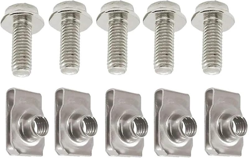 5 Sets M4x20 Stainless Steel Car Body Bolts U Nut Clips Retainer Fastener Leaf Spring Nuts - Image 4