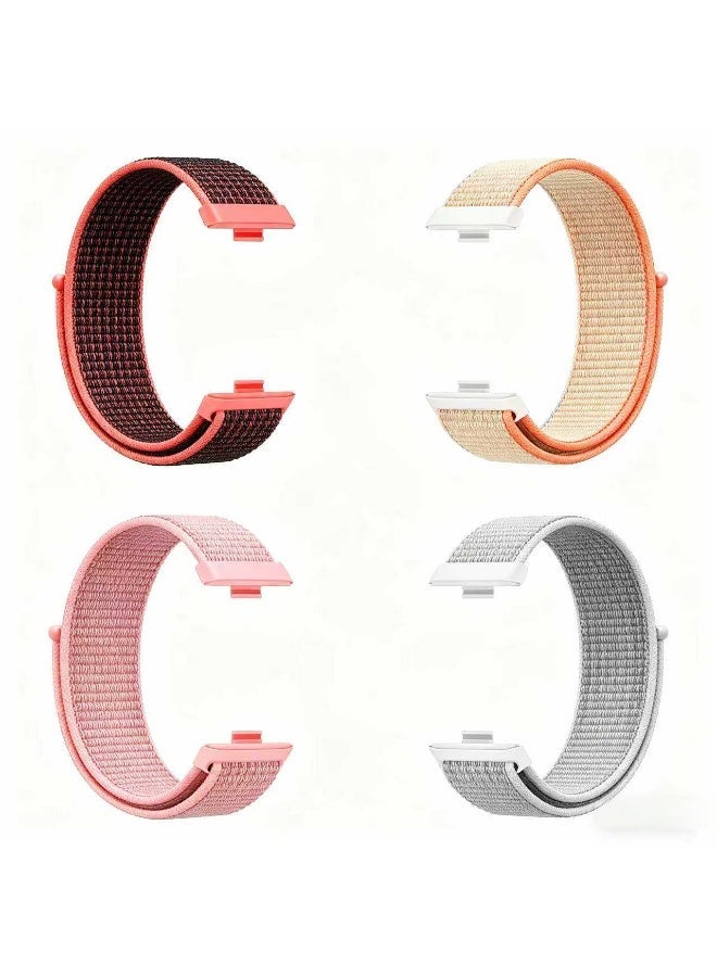 حزام نايلون مع لفافات فليكس، مناسب لساعة Huawei Fit 3/ Fit 4/ Fit 4 Pro، مقاوم للماء، مسامي وقابل للتعديل. - Image 1