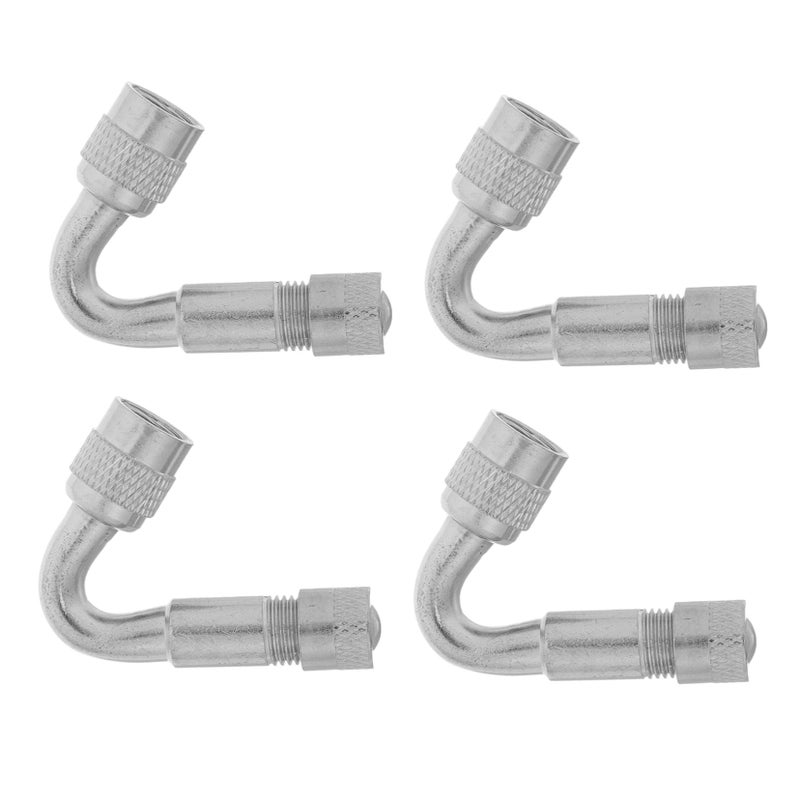Metal Valve Stem Extenders 45 Degree 4pcs For Car Motorcycle Tire Air Valve Extension - Image 2