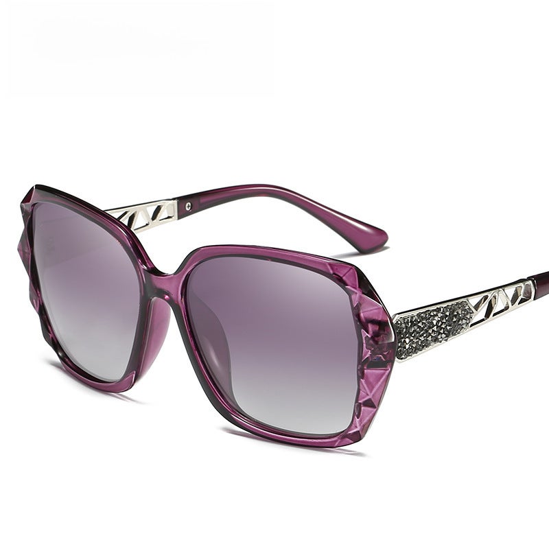 Generic Elegant Polarized Sunglasses for Women A404 A404 purple frame double purple piece 