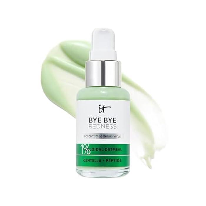 IT Cosmetics Bye Bye Redness Serum - Skin-Calming & Hydrating Face Serum - Instantly Neutralizes Facial Redness - 1% Colloidal Oatmeal, Centella, Peptide & Niacinamide – All Skin Types - 1 fl oz - Image 1