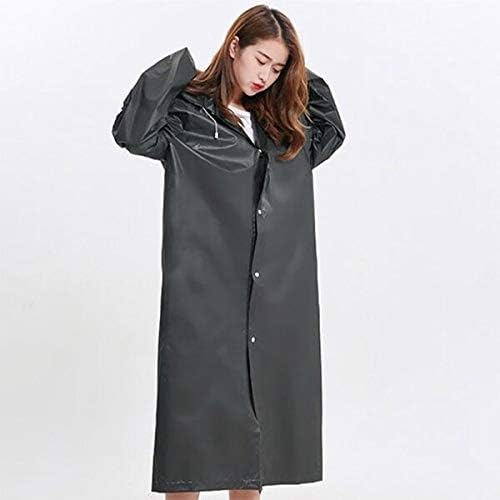 Visions India Unisex's Knee-Length Rain Coat (Evaraincoat-Black, Free Size - Image 4