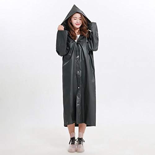 Visions India Unisex's Knee-Length Rain Coat (Evaraincoat-Black, Free Size - Image 5