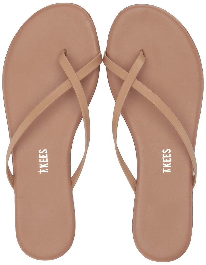TKEES Riley - Flats for Women - Thong Style Construction - Rubber Outsole - Leather Upper - Leather Footbed Beachbum 10 B - Medium - Image 4