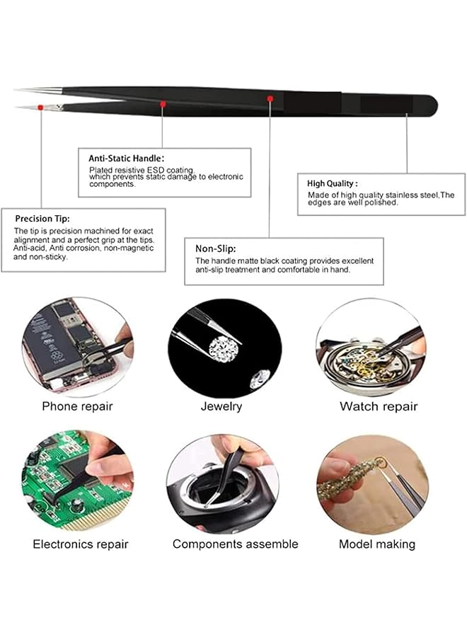 erorex 60W 220V Electric Soldering Iron Kit 17 Pieces Adjustable Temperature Welding Tool Set - Image 5