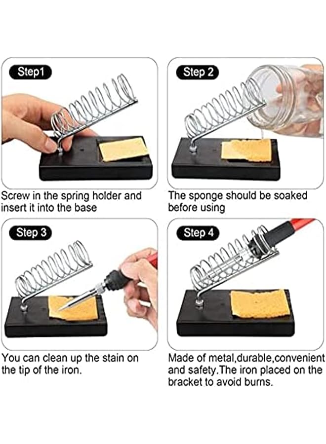 erorex 60W 220V Electric Soldering Iron Kit 17 Pieces Adjustable Temperature Welding Tool Set - Image 4