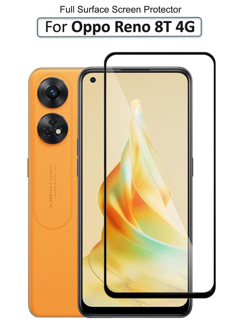 Glass Screen Protector For Oppo Reno 8T 4G - Black - Image 1
