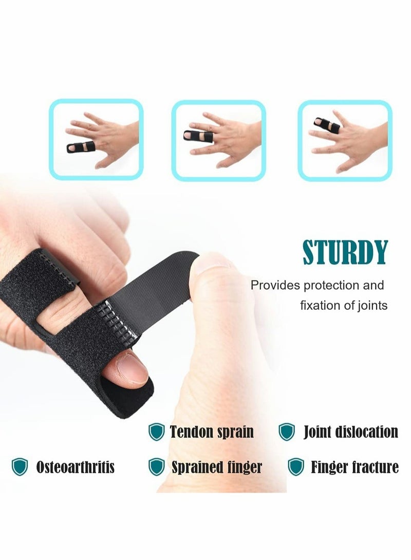 Excefore 4 Pcs Trigger Finger Splints, Adjustable Trigger Finger Splint Brace, Finger Knuckle Immobilization, Protector, Straightening, Arthritis Relief, Pain Relief - Image 2