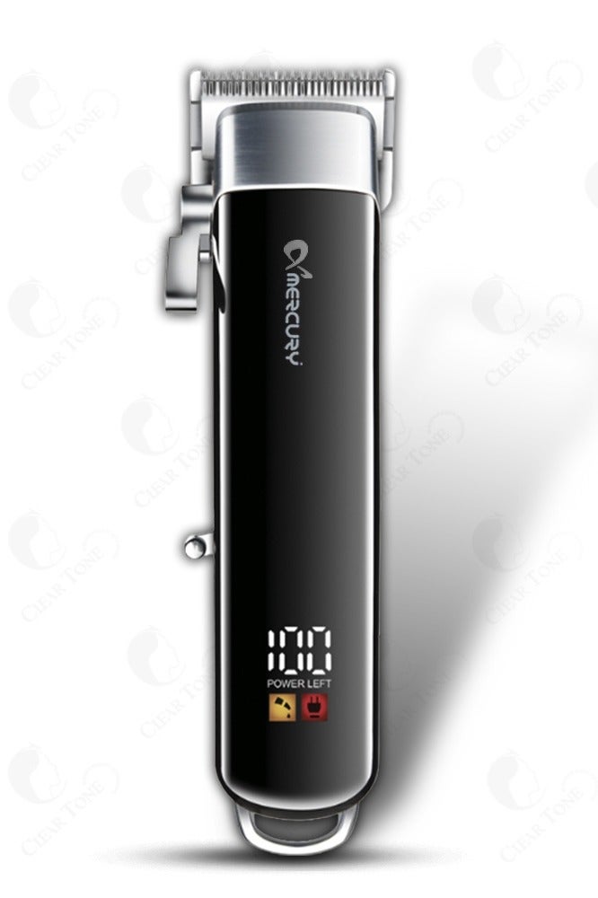 ميركيري ماكينة قص شعر قابلة لإعادة الشحن بمحرك قوي مضاد للاهتزاز | شفرات بأربع سرعات | رأس قص حاد | شفرة متحركة من السيراميك | شاشة LED ذكية | مدة تشغيل تصل إلى ١٨٠ دقيقة | بطارية طويلة ٢٠٠٠ مللي أمبير/ساعة | شفرات سهلة التنظيف - Image 1